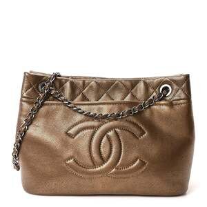 Chanel Metallic Caviar Quilted Large #237545C16B